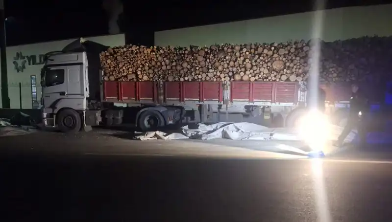 TIR Sürücüsüne Brandayı Toplarken Otomobil Çarptı: Kaza Anının Detayları