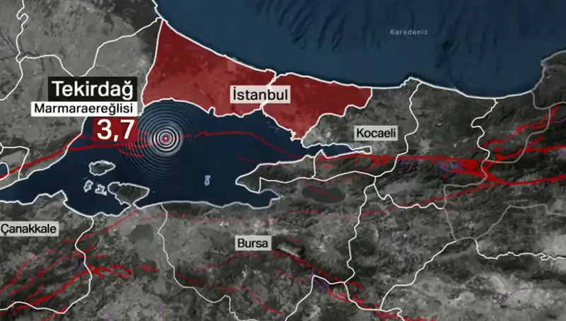 Marmara Denizi'nde Şiddetli Deprem: 3.7 Büyüklüğünde Korkutan Gelişme